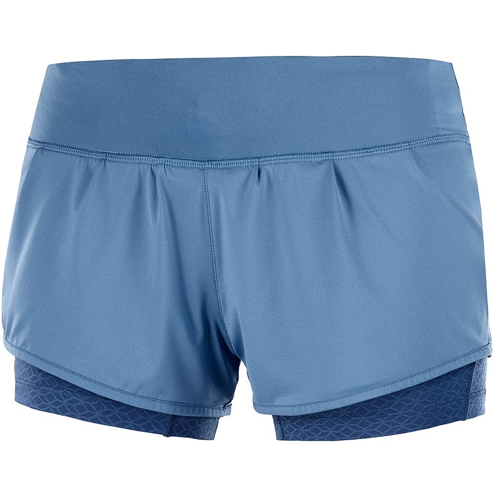Salomon ELEVATE AERO W - Womens Shorts - Blue - NZ (08741-VANG)